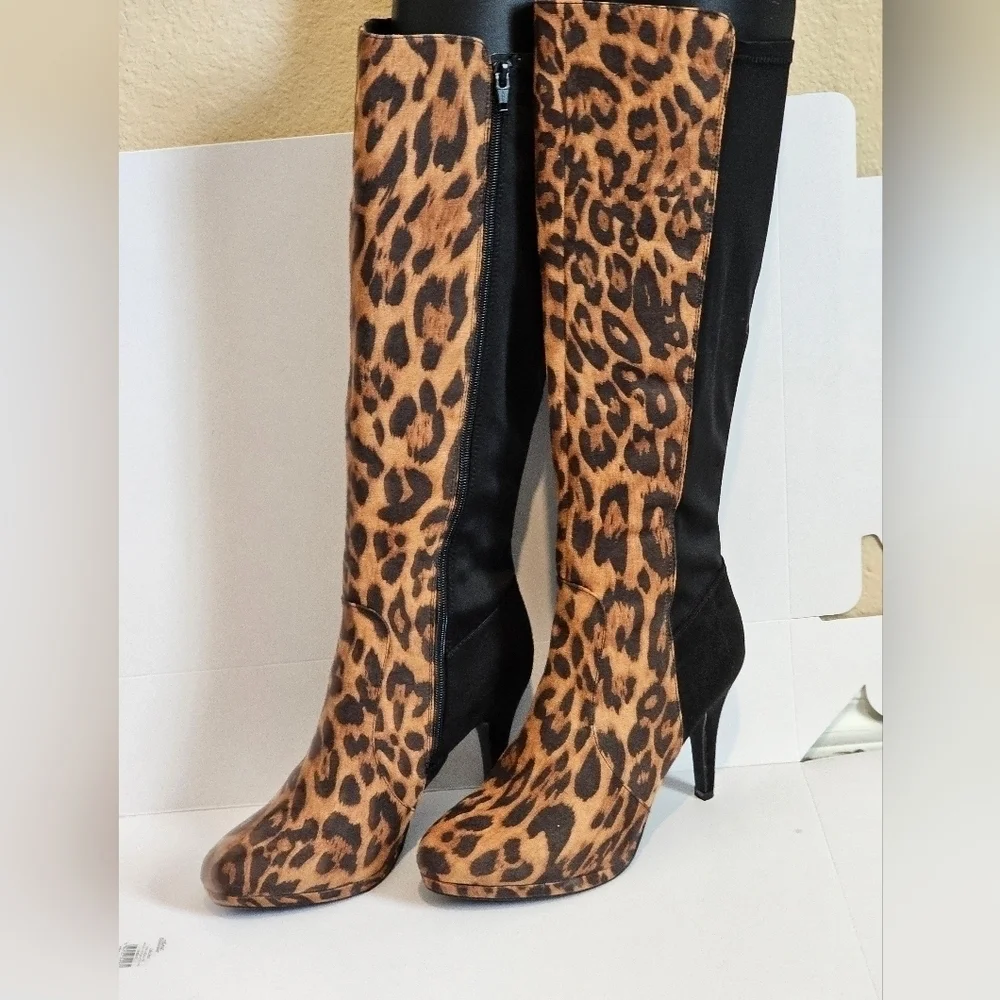 Dollhouse Lycra Panel Stiletto Knee High Boots, Women's Size 10M